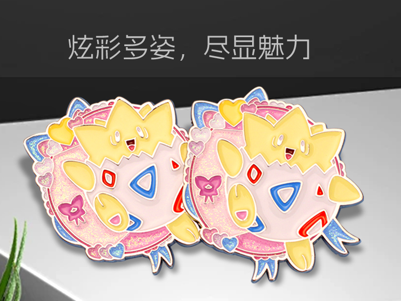 锌合金撒粉属徽章定制烤漆学校校徽活动珐琅徽章胸章定做司徽制作