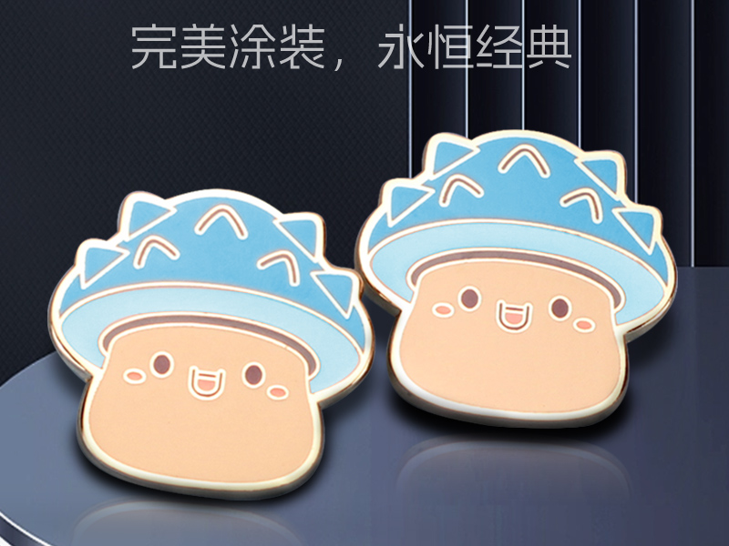  源头厂家胸针定做校徽个性LOGO烤漆滴胶珐琅磁吸金属徽章定制