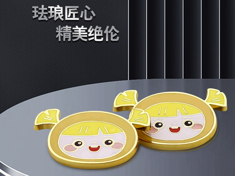 仿珐琅金属工艺锌合金材质工厂定做动漫游戏IP形象人物衍生品徽章