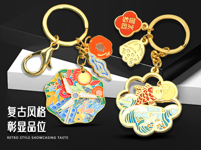 电镀古青铜工艺工厂定做锌合金材质旅游纪念企业奖励品金属钥匙扣